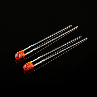 F3 圆头无极直插式 LED 灯珠 红蓝绿白四色 长脚超亮 耐高温高光效发光二极管
