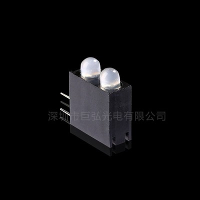 通信工控设备指示灯 双孔无极双色插件 LED 组合灯 带黑色底座