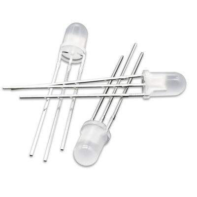 F5*8.7 圆头雾状 LED 发光二极管 白发红蓝双色 共阳极性 长脚插件灯珠