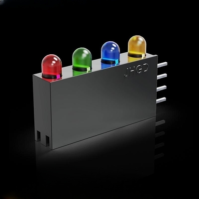 巨弘光电 POE 交换机指示 LED 灯 JHGD 套壳灯 机加工带固定柱切脚 四孔四灯 PCBA 设计 SMT 配套服务