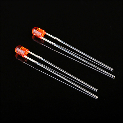 F3 圆头双色 LED 灯珠 无极性红发红 高压定制 6V/9V/12V